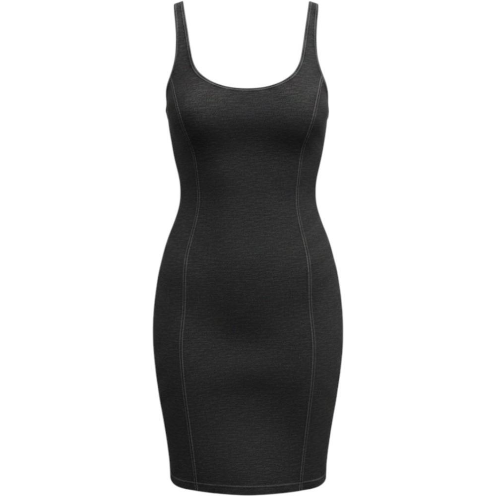 Zara‎ Trafaluc Gray Knit Stretch Scoop Neck Sleeveless Bodycon Dress XL